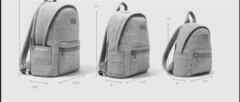 dagne dover backpack size comparison.